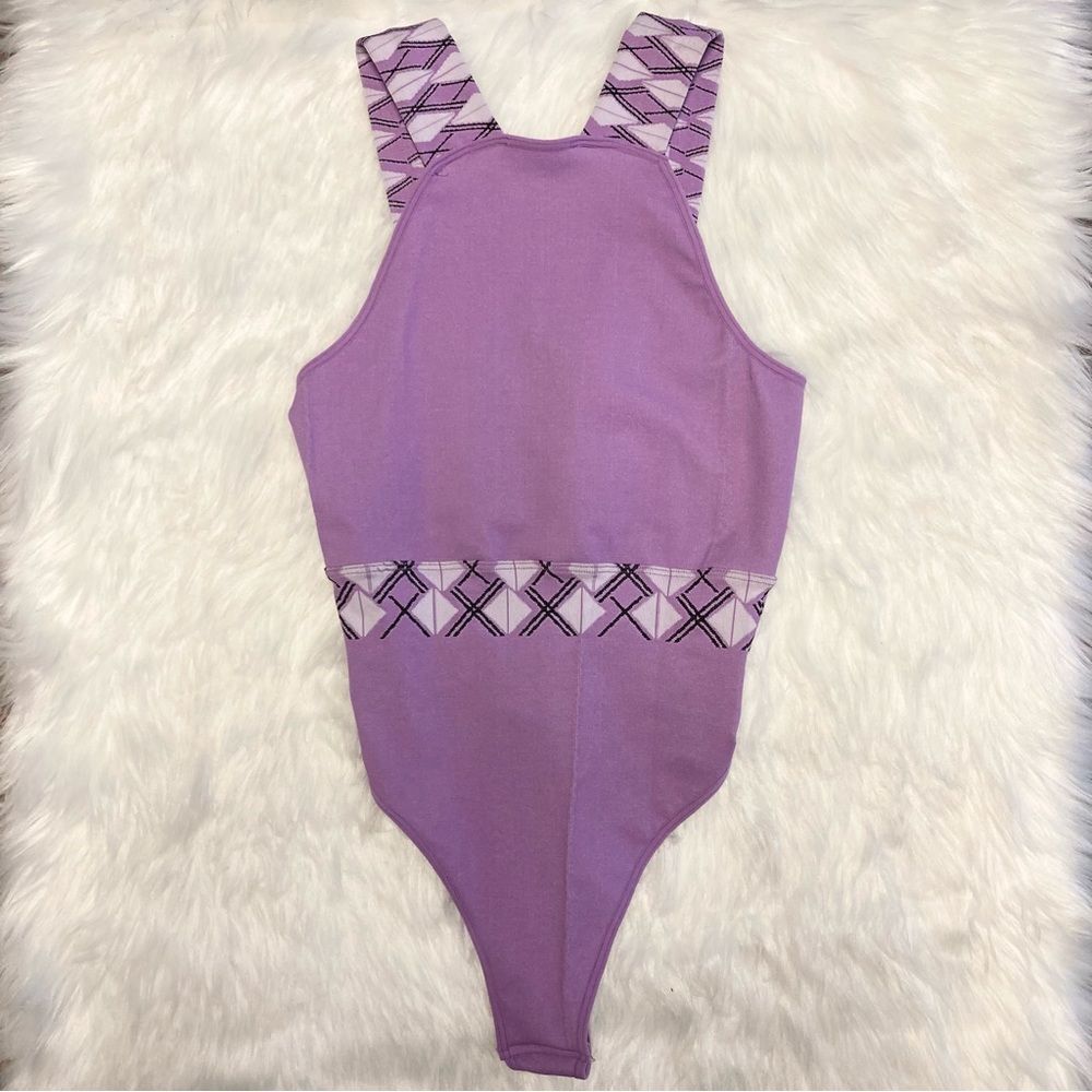 Free People FP Movement Lilac Purple Thong Bodysuit XS / Small NWOT XS/S Stretch